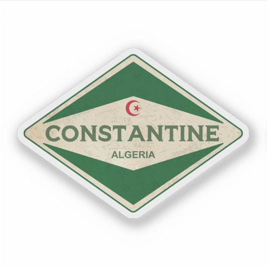 Constantine Algerien Vintag Aufkleber (Vorderseite)