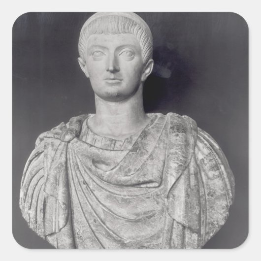 Constantine I c.350 AD Quadratischer Aufkleber (Vorderseite)
