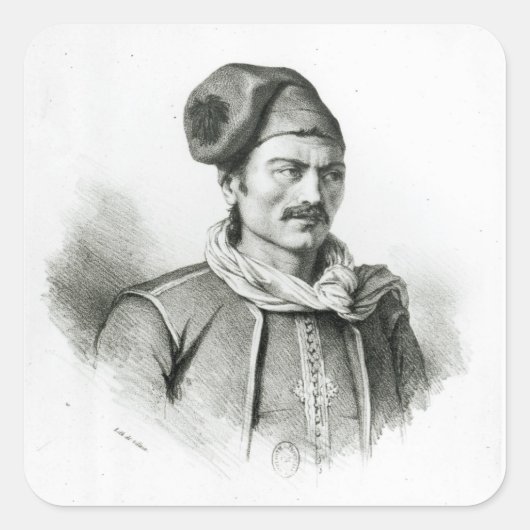 Constantine Kanaris Quadratischer Aufkleber (Vorderseite)