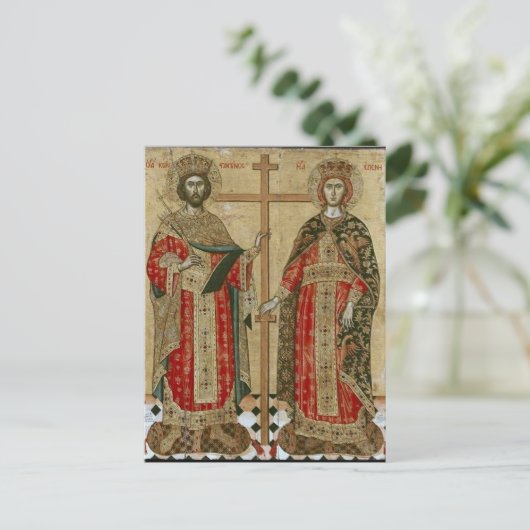 Constantine und Helen von Emmanuel Tzanes Postkarte (Stehend Vorderseite)