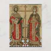 Constantine und Helen von Emmanuel Tzanes Postkarte (Vorderseite)