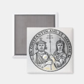 Constantine VI. und seine Mutter Irene Magnet (Vorderseite/Rückseite)