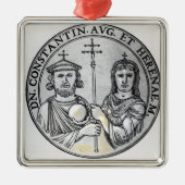 Constantine VI und seine Mutter Irene Silbernes Ornament (Vorne)