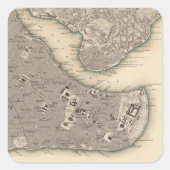Constantinopol Stambool Quadratischer Aufkleber (Vorderseite)