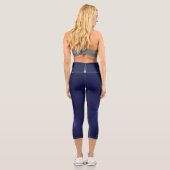 Constellation, Abstrakt Fantasy Fraktal Art Capri Leggings (Rückseite)
