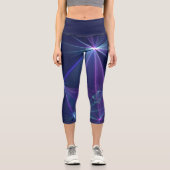 Constellation, Abstrakt Fantasy Fraktal Art Capri Leggings (Vorderseite)