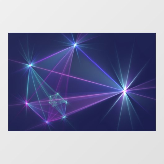 Constellation, Abstrakt Fantasy Fraktal Art Fensteraufkleber (Blatt)