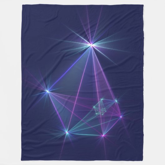 Constellation, Abstrakt Fantasy Fraktal Art Fleecedecke (Vorderseite)
