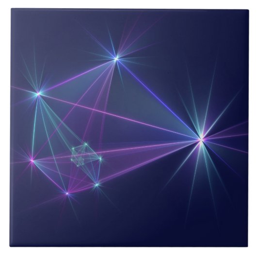 Constellation, Abstrakt Fantasy Fraktal Art Fliese (Vorderseite)