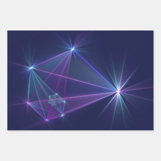 Constellation, Abstrakt Fantasy Fraktal Art Geschenkpapier Set (Vorderseite)
