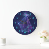 Constellation, Abstrakt Fantasy Fraktal Art Große Wanduhr (Zuhause)