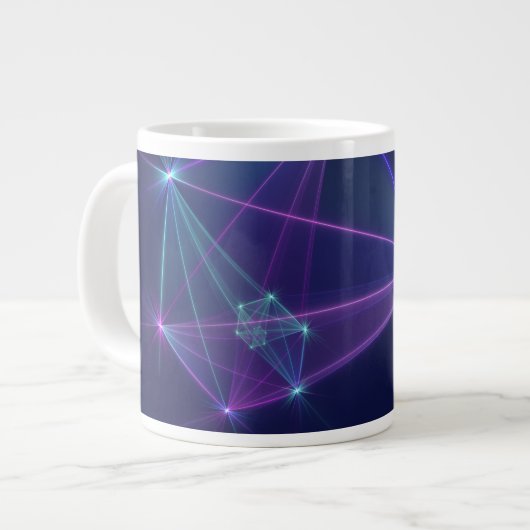 Constellation, Abstrakt Fantasy Fraktal Art Jumbo-Tasse (Vorderseite Links)