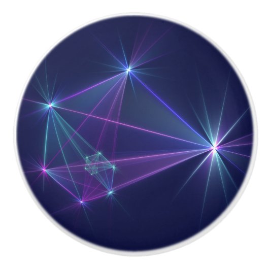 Constellation, Abstrakt Fantasy Fraktal Art Keramikknauf (Vorderseite)