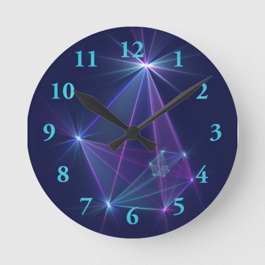 Constellation, Abstrakt Fantasy Fraktal Art Runde Wanduhr (Vorderseite)
