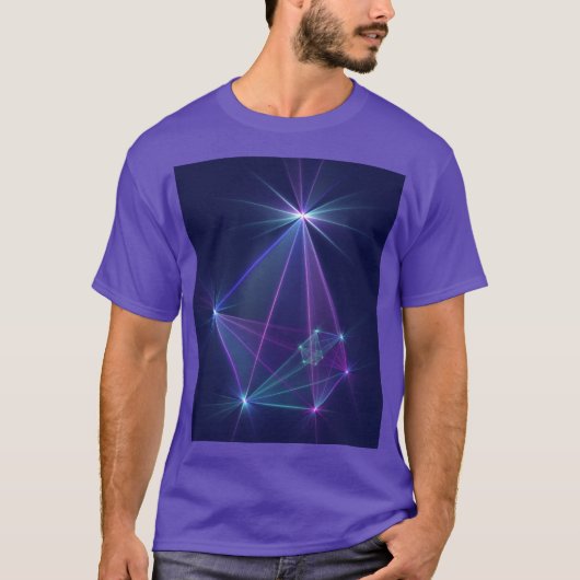 Constellation, Abstrakt Fantasy Fraktal Art T-Shirt (Vorderseite)