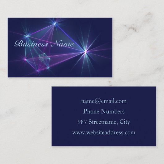 Constellation, Abstrakt Fantasy Fraktal Art Visitenkarte (Vorne/Hinten)