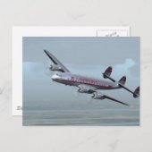 CONSTELLATION AIRPLANE - LUFTVERGANGENHEIT! POSTKARTE (Vorne/Hinten)