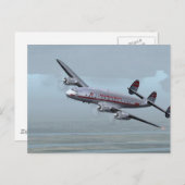 CONSTELLATION AIRPLANE - LUFTVERGANGENHEIT! POSTKARTE (Vorne/Hinten)