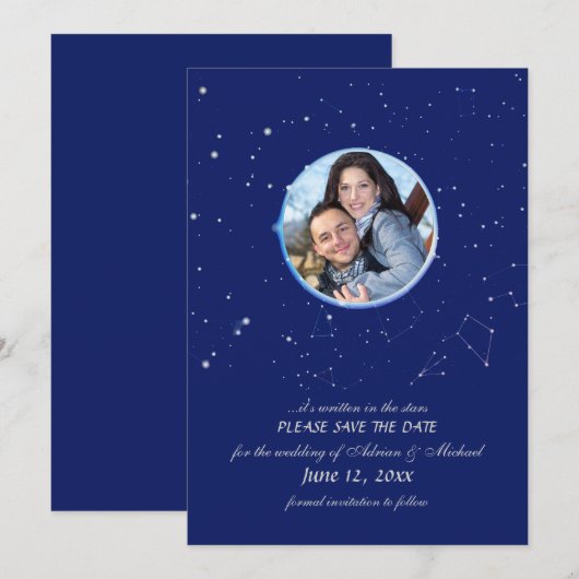 Constellation All Blue Foto Ankündigung (Vorne/Hinten)