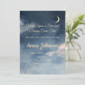 Constellation Baby Shower Invitation | Watercolor Einladung (Stehend Vorderseite)