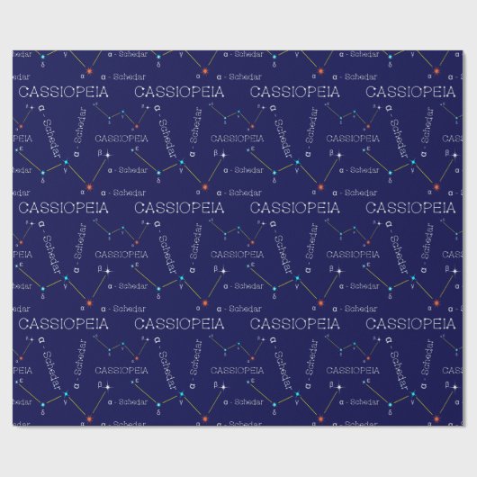 Constellation Cassioipeia Geschenkpapier (Flach)