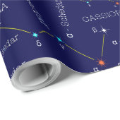 Constellation Cassioipeia Geschenkpapier (Rolleneckpunkt)