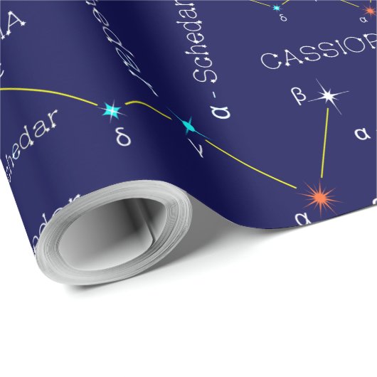 Constellation Cassioipeia Geschenkpapier (Rolleneckpunkt)