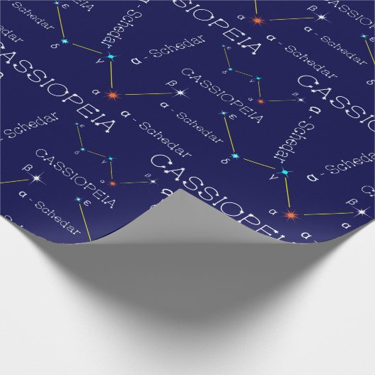 Constellation Cassioipeia Geschenkpapier (Ecke)