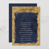 Constellation Celestial Seating Chart Card AQUILA (Vorne/Hinten)