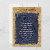 Constellation Celestial Seating Chart CENTAURUS (Vorderseite)