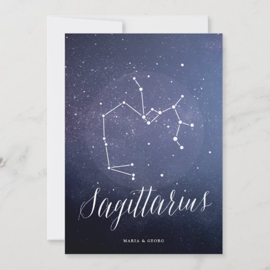 Constellation Celestial Tischnummer Sagittarius (Rückseite)