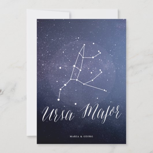 Constellation Celestial Tischnummer Ursa Major (Vorderseite)