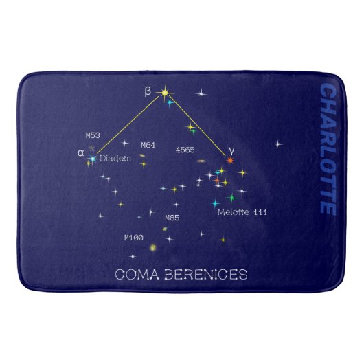 Constellation Coma Berenices Badematte (Vorderseite)