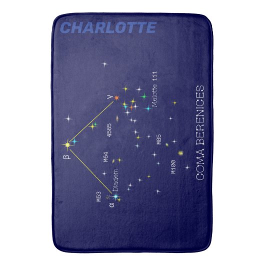 Constellation Coma Berenices Badematte (Vorderseite Vertikal)