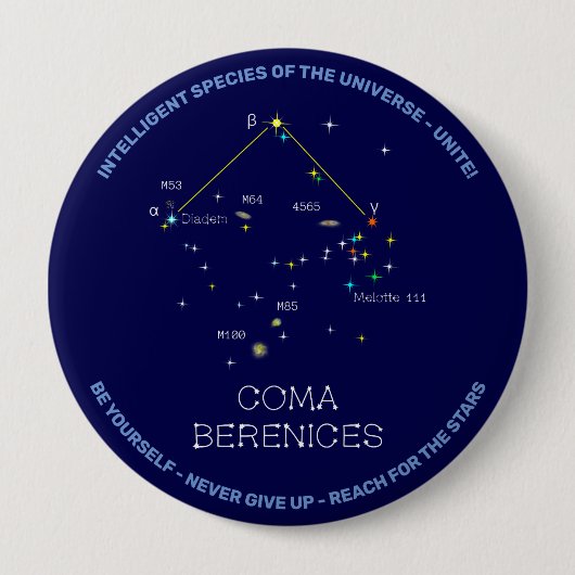 Constellation Coma Berenices Button (Vorderseite)
