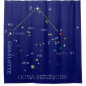 Constellation Coma Berenices Duschvorhang (Vorderseite)