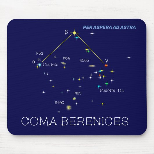 Constellation Coma Berenices Mousepad (Vorne)