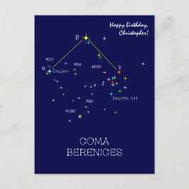 Constellation Coma Berenices Postkarte