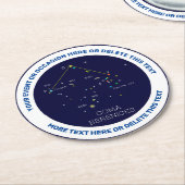 Constellation Coma Berenices Runder Pappuntersetzer (Angewinkelt)