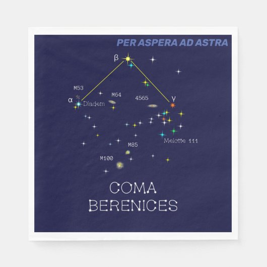 Constellation Coma Berenices Serviette (Vorderseite)