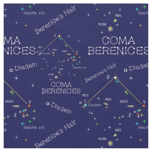 Constellation Coma Berenices Stoff (Nahaufnahme)