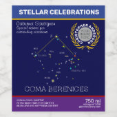Constellation Coma Berenices Weinetikett (Einzelnes Label)