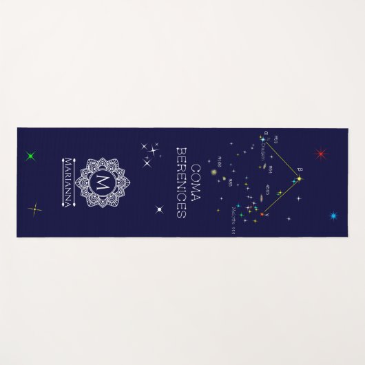 Constellation Coma Berenices Yogamatte (Vorderseite (Horizontal))
