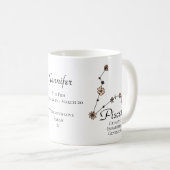 Constellation der Blume Pisces Zodiac Star Kaffeetasse (VorderseiteRechts)