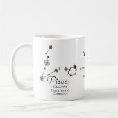 Constellation der Blume Pisces Zodiac Star Kaffeetasse (Links)