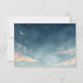 Constellation Diaper Raffle Card | Watercolor Moon Dankeskarte (Rückseite)