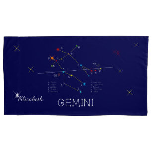 Constellation GEMINI einzigartig, elegant Kissenbezug
