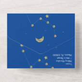 Constellation Gold Moon Astrologie Script Hochzeit All In One Einladung (Rückseite)