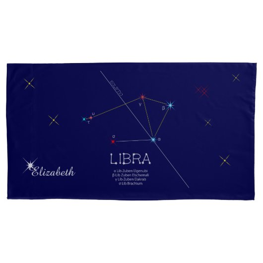 Constellation LIBRA einzigartig, beeindruckend Kissenbezug (Vorderseite)