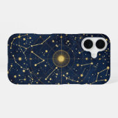 Constellation Map Gold Celestial Case iPhone 16 Hülle (Rückseite (Horizontal))